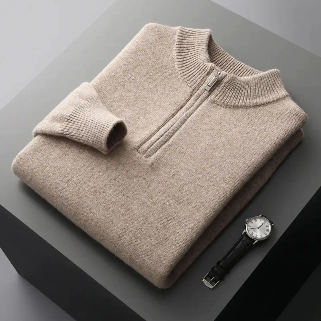 Cashmere half zip